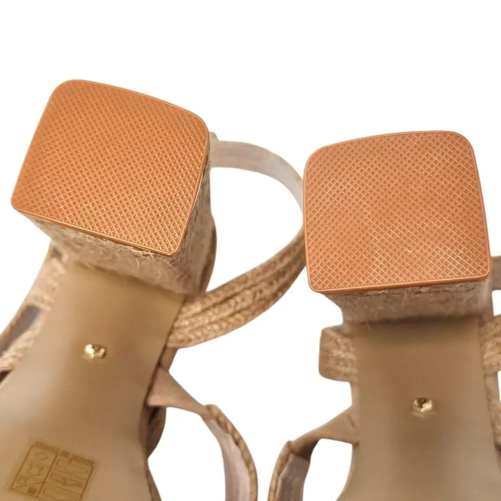 RAYE Akita Platform Sandals in Tan Size 9.5